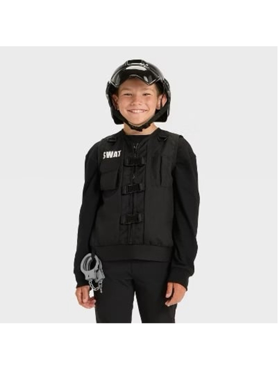 Hyde And Eek Boutique Other - New Kids SWAT Officer Halloween Costume Jumpsuit with Accessories One Size
